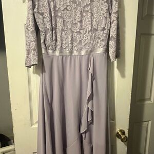 Womens Elegant Lavender Lace Dress Size XL